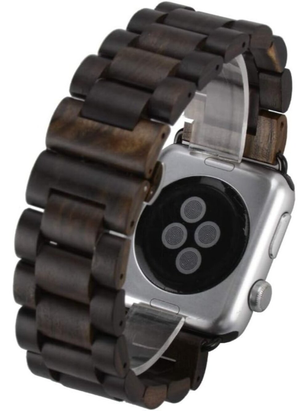 Men's Brown Analog Quartz Natural Hardwood Compatible Waterproof Wooden Watch - Picture 7 of 7
